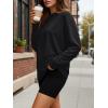 imageTrendy Queen Womens Oversized Long Sleeve T Shirts 2025 Basic Crewneck Tee Fall Tops Casual Workout Y2K ClothesBlack
