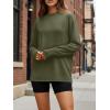 imageTrendy Queen Womens Oversized Long Sleeve T Shirts 2025 Basic Crewneck Tee Fall Tops Casual Workout Y2K ClothesDarkgreen