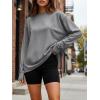imageTrendy Queen Womens Oversized Long Sleeve T Shirts 2025 Basic Crewneck Tee Fall Tops Casual Workout Y2K ClothesGrey