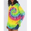 imageTrendy Queen Womens Oversized Long Sleeve T Shirts 2025 Basic Crewneck Tee Fall Tops Casual Workout Y2K ClothesTie Dye Rainbow