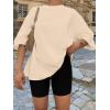 imageTrendy Queen Womens Oversized Summer T Shirts Plus Size Batwing Cute Casual Tops Short Sleeves Fashion Workout ClothesApricot