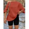 imageTrendy Queen Womens Oversized Summer T Shirts Plus Size Batwing Cute Casual Tops Short Sleeves Fashion Workout ClothesBrickred