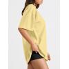 imageTrendy Queen Womens Oversized Summer T Shirts Plus Size Batwing Cute Casual Tops Short Sleeves Fashion Workout ClothesLemonyellow