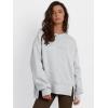 imageTrendy Queen Womens Side Slit Sweatshirts Casual Oversized Crewneck Long Sleeve Pullover Fall Fashion 2025Grey