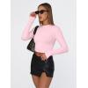 imageTrendy Queen Womens Long Sleeve T Shirts Fall Fashion 2025 Basic Crop Tops Going Out Outfits Y2k ClothesPink
