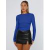 imageTrendy Queen Womens Long Sleeve T Shirts Fall Fashion 2025 Basic Crop Tops Going Out Outfits Y2k ClothesRoyal Blue