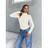 imageTrendy Queen Womens Turtleneck Long Sleeve Shirts Fall Fashion Basic Thermal Underwear Tops Winter Clothes 2025Apricot