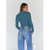 imageTrendy Queen Womens Turtleneck Long Sleeve Shirts Fall Fashion Basic Thermal Underwear Tops Winter Clothes 2025Blue