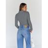 imageTrendy Queen Womens Turtleneck Long Sleeve Shirts Fall Fashion Basic Thermal Underwear Tops Winter Clothes 2025Grey
