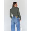 imageTrendy Queen Womens Turtleneck Long Sleeve Shirts Fall Fashion Basic Thermal Underwear Tops Winter Clothes 2025Olive