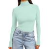 imageTrendy Queen Womens Turtleneck Long Sleeve Shirts Fall Fashion Basic Thermal Underwear Tops Winter Clothes 2025Sage