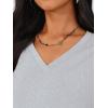 imageTrendy Queen Womens Oversized Long Sleeve T Shirts Side Slit Workout Tops Fall Fashion Plus Size Gym V Neck Basic Y2k TeesGrey