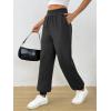 imageTrendy Queen Womens Sweatpants Baggy Athletic Joggers with Pockets Lounge PantsBlackgrey