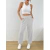 imageTrendy Queen Womens Sweatpants Baggy Athletic Joggers with Pockets Lounge PantsGrey