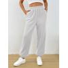 imageTrendy Queen Womens Sweatpants Baggy Athletic Joggers with Pockets Lounge PantsGrey