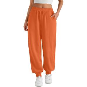 imageTrendy Queen Womens Sweatpants Baggy Athletic Joggers with Pockets Lounge PantsOrange