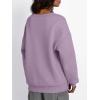 imageTrendy Queen Fleece Sherpa Lined Sweatshirts for Women 2025 Fall Fashion Winter Crewneck Pullover Hoodies Outfits ClothesPurple