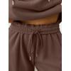 imageTrendy Queen Womens 2 Piece Outfits Lounge Fall Fashion Sets Oversized Sweatshirts Wide Leg Pants Sweatsuits Winter ClothesChocolate Brown
