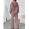 imageTrendy Queen Womens 2 Piece Outfits Lounge Fall Fashion Sets Oversized Sweatshirts Wide Leg Pants Sweatsuits Winter ClothesDark Pink