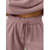 imageTrendy Queen Womens 2 Piece Outfits Lounge Fall Fashion Sets Oversized Sweatshirts Wide Leg Pants Sweatsuits Winter ClothesDark Pink