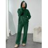 imageTrendy Queen Womens 2 Piece Outfits Lounge Fall Fashion Sets Oversized Sweatshirts Wide Leg Pants Sweatsuits Winter ClothesDarkgreen