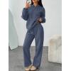 imageTrendy Queen Womens 2 Piece Outfits Lounge Fall Fashion Sets Oversized Sweatshirts Wide Leg Pants Sweatsuits Winter ClothesDustyblue