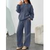imageTrendy Queen Womens 2 Piece Outfits Lounge Fall Fashion Sets Oversized Sweatshirts Wide Leg Pants Sweatsuits Winter ClothesDustyblue