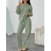 imageTrendy Queen Womens 2 Piece Outfits Lounge Fall Fashion Sets Oversized Sweatshirts Wide Leg Pants Sweatsuits Winter ClothesGreen