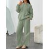 imageTrendy Queen Womens 2 Piece Outfits Lounge Fall Fashion Sets Oversized Sweatshirts Wide Leg Pants Sweatsuits Winter ClothesGreen