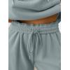 imageTrendy Queen Womens 2 Piece Outfits Lounge Fall Fashion Sets Oversized Sweatshirts Wide Leg Pants Sweatsuits Winter ClothesLight Green