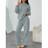 imageTrendy Queen Womens 2 Piece Outfits Lounge Fall Fashion Sets Oversized Sweatshirts Wide Leg Pants Sweatsuits Winter ClothesLight Green