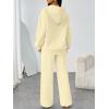 imageTrendy Queen Womens 2 Piece Outfits Lounge Fall Fashion Sets Oversized Sweatshirts Wide Leg Pants Sweatsuits Winter ClothesLightyellow