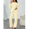imageTrendy Queen Womens 2 Piece Outfits Lounge Fall Fashion Sets Oversized Sweatshirts Wide Leg Pants Sweatsuits Winter ClothesLightyellow