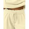 imageTrendy Queen Womens 2 Piece Outfits Lounge Fall Fashion Sets Oversized Sweatshirts Wide Leg Pants Sweatsuits Winter ClothesLightyellow