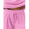 imageTrendy Queen Womens 2 Piece Outfits Lounge Fall Fashion Sets Oversized Sweatshirts Wide Leg Pants Sweatsuits Winter ClothesPink