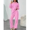 imageTrendy Queen Womens 2 Piece Outfits Lounge Fall Fashion Sets Oversized Sweatshirts Wide Leg Pants Sweatsuits Winter ClothesPink