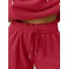 imageTrendy Queen Womens 2 Piece Outfits Lounge Fall Fashion Sets Oversized Sweatshirts Wide Leg Pants Sweatsuits Winter ClothesRed
