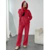 imageTrendy Queen Womens 2 Piece Outfits Lounge Fall Fashion Sets Oversized Sweatshirts Wide Leg Pants Sweatsuits Winter ClothesRed