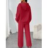 imageTrendy Queen Womens 2 Piece Outfits Lounge Fall Fashion Sets Oversized Sweatshirts Wide Leg Pants Sweatsuits Winter ClothesRed