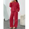 imageTrendy Queen Womens 2 Piece Outfits Lounge Fall Fashion Sets Oversized Sweatshirts Wide Leg Pants Sweatsuits Winter ClothesRed