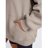 imageTrendy Queen Womens Oversized Hoodies Color Block Fall Fashion 2025 Casual Long Sleeve Sweatshirts Y2k Winter ClothesCoffee Grey