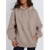 imageTrendy Queen Womens Oversized Hoodies Fall Fashion 2025 Casual Long Sleeve Sweatshirts Y2k Outfits Winter ClothesCoffee Grey