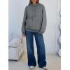 imageTrendy Queen Womens Winter Fleece Sherpa Lined Hoodie Casual Warm Pullover Hooded SweatshirtDark Grey
