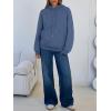 imageTrendy Queen Womens Winter Fleece Sherpa Lined Hoodie Casual Warm Pullover Hooded SweatshirtDusty Blue