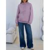 imageTrendy Queen Womens Winter Fleece Sherpa Lined Hoodie Casual Warm Pullover Hooded SweatshirtPurple
