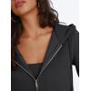 imageTrendy Queen Womens Zip Up Cropped Hoodies Long Sleeve Sweatshirts Jackets Fall Fashion 2024 Y2k Winter ClothesBlack