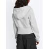 imageTrendy Queen Womens Zip Up Cropped Hoodies Long Sleeve Sweatshirts Jackets Fall Fashion 2024 Y2k Winter ClothesGrey