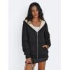 imageTrendy Queen Zip Up Hoodies for Women Fleece Lined Jackets Winter Coats Long Sleeve Sweatshirts Pullover Fall ClothesBlack