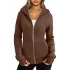 imageTrendy Queen Womens Zip Up Hoodies Fleece Jackets Oversized Sweatshirts Fall Fashion Outfits Sweaters Winter ClothesChocolate Brown