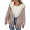 imageTrendy Queen Zip Up Hoodies for Women Fleece Lined Jackets Winter Coats Long Sleeve Sweatshirts Pullover Fall ClothesCoffeegrey